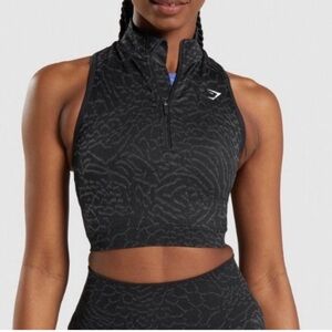 Gym shark Adapt Animal Seamless Crop 1/2 Zip M